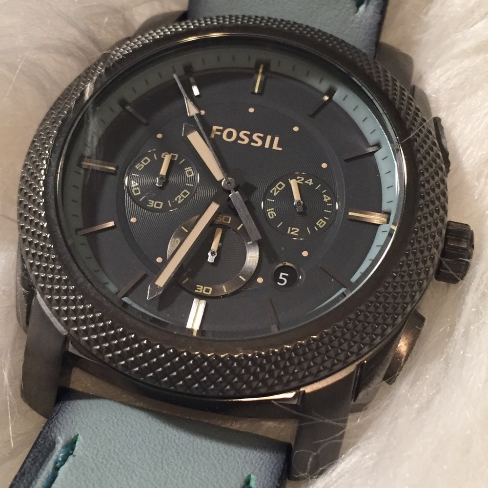 Fossil Men's Machine Chronograph Light Blue Watch